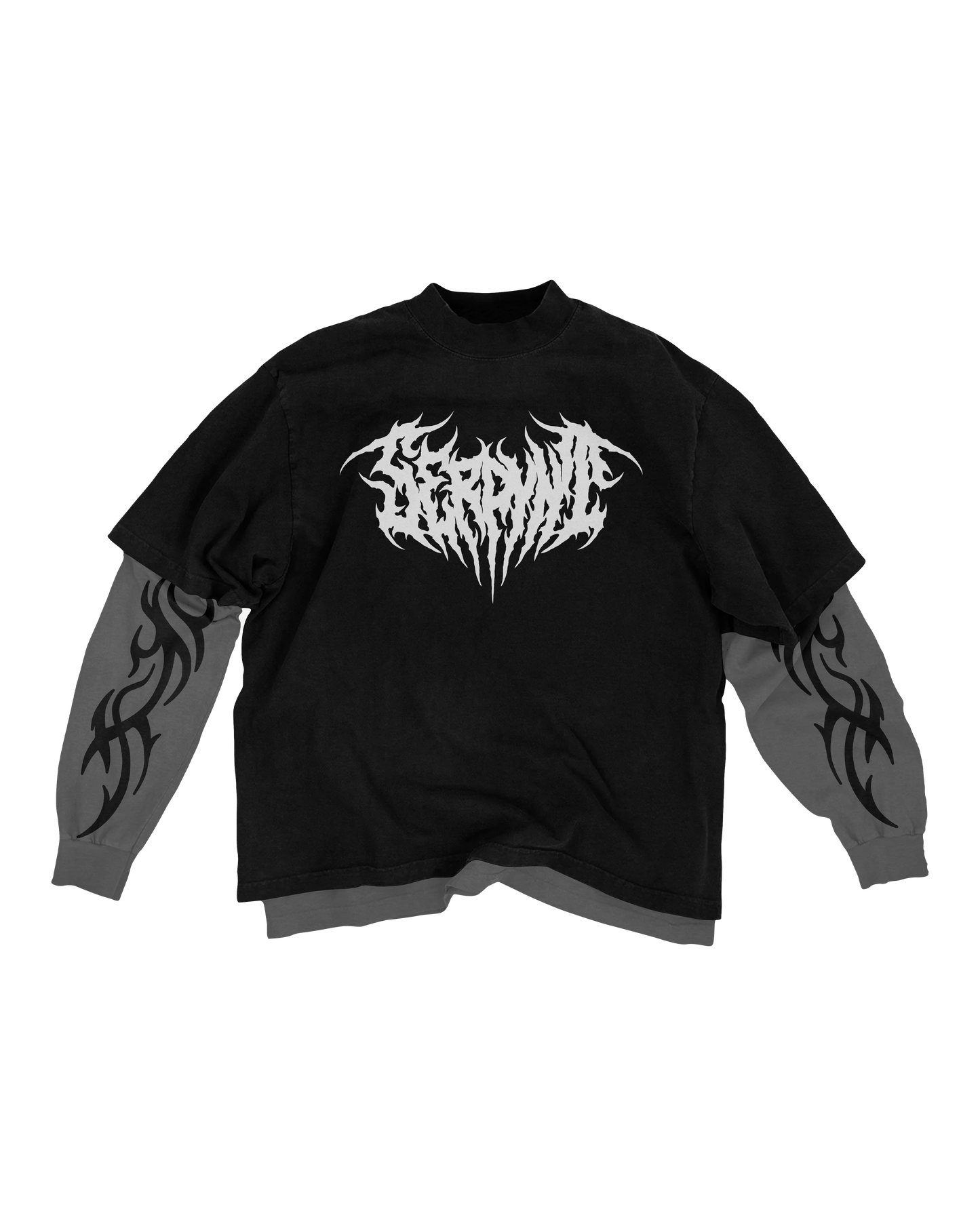 Metal Logo Double Layered Shirt